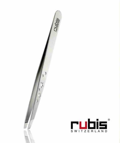 Präzise Rubis Pinzette für feinste Härchen, ergonomisches Design