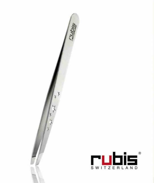 Präzise Rubis Pinzette für feinste Härchen, ergonomisches Design
