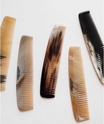ABBEYHORN Horn Pocket Comb double tooth (15 cm)