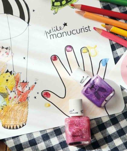 Ungiftiger Kinder Nagellack Petite Manucurist - Geschenk-Set Rosa Glitzer - wasserlöslich - made in France - l'Officina Paris