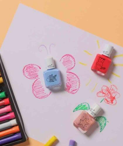 Non toxic Kids nail polish Petite Manucurist - Gift Box of 3 - Made in France - l'Officina Paris