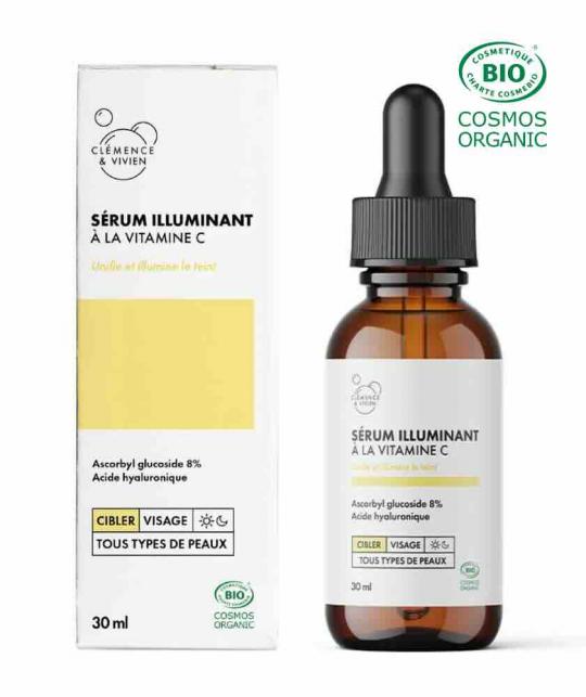 Clémence & Vivien Vitamin C Illuminating Serum – Glasflasche mit Pipette | L’Officina Paris Naturkosmetik Shop