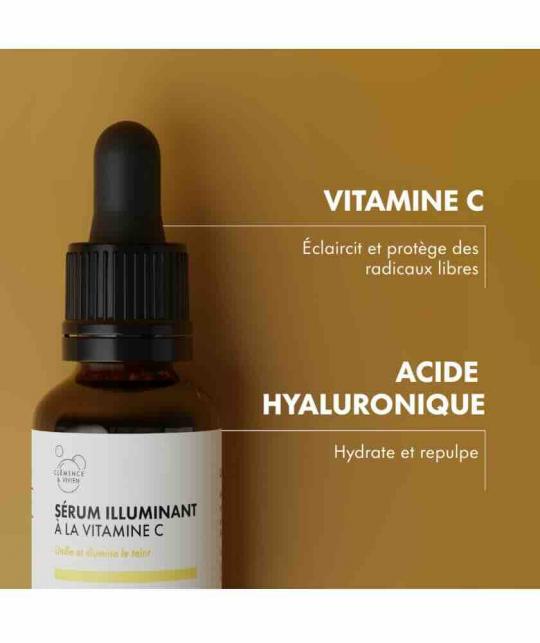 Vitamin C und Hyaluronsäure Serum – Energie-Booster für müde Haut | Clémence & Vivien Naturkosmetik bei L’Officina Paris