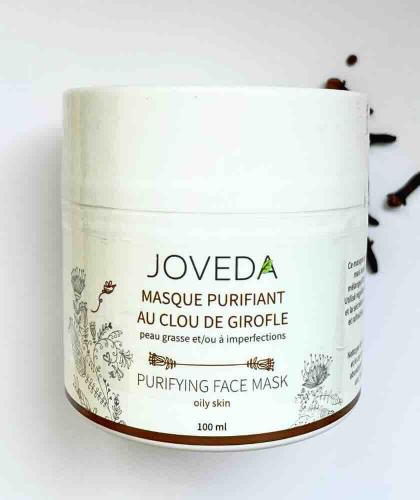 JOVEDA Reinigende Gesichtsmaske mit Gewürznelke – reduziert Hautunreinheiten, verfeinert Poren – Naturkosmetik