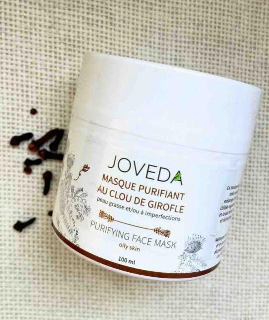 JOVEDA Clove Purifying Mask – Gewürznelke & antibakterielle Pflanzen – Hautpflege für fettige und zu Akne neigende Haut