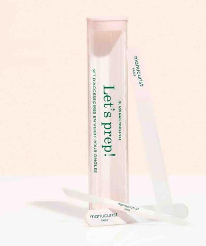 Manucurist Glas-Nagelpflegeset – Glas-Nagelfeile, Nagelhautschieber, Polierblock für perfekte Maniküre