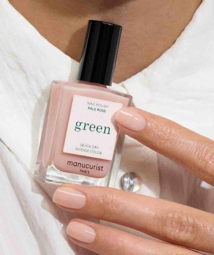Vernis Pale Rose GREEN MANUCURIST pastel nude transparent ongles naturels - clean manucure l'Officina