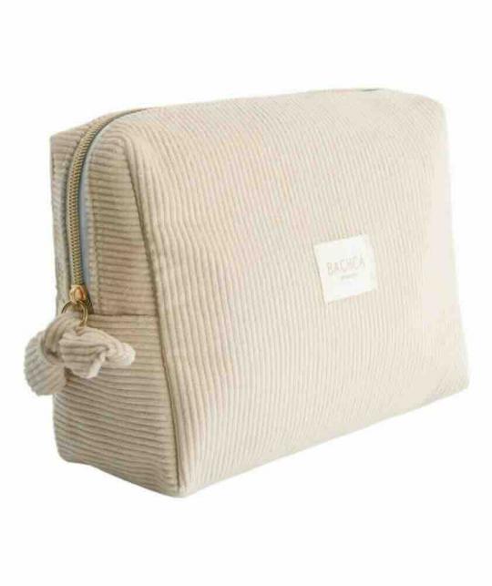 Beauty Case aus sandbeigem Cordvelours – BACHCA Paris bei L’Officina Paris