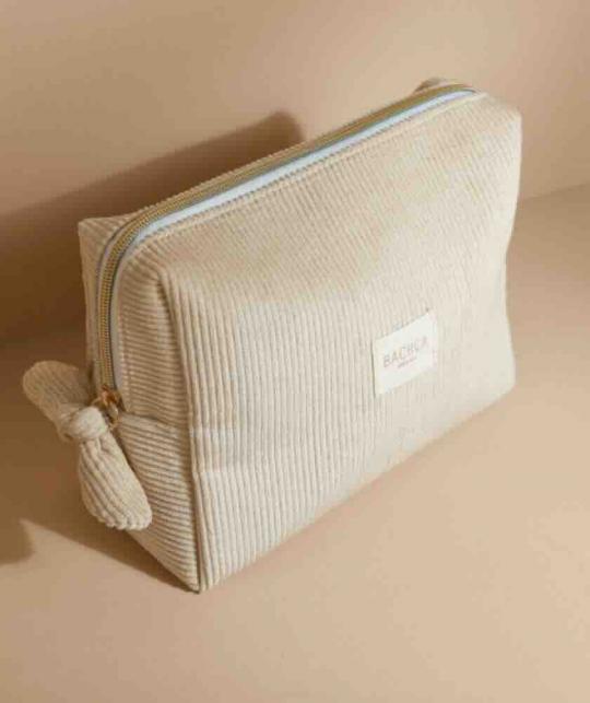 Grande trousse de toilette velours côtelé – BACHCA Paris, accessoire chic L’Officina Paris