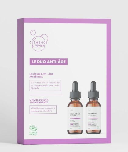 Anti-Aging Duo Set – Organic Facial Care Clémence & Vivien - Serum retinal natural cosmetics l'Officina Paris