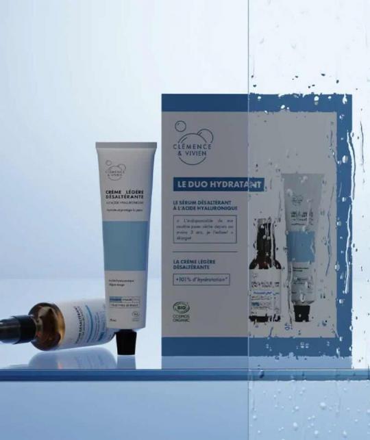 Coffret Duo Hydratant Clémence & Vivien – Soin visage bio à l’acide hyaluronique – L’Officina Paris