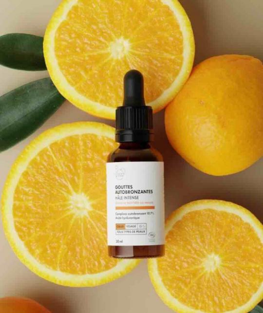 Natural Self-tanning Drops Clémence & Vivien organic skincare hyaluronic acid - l'Officina Paris