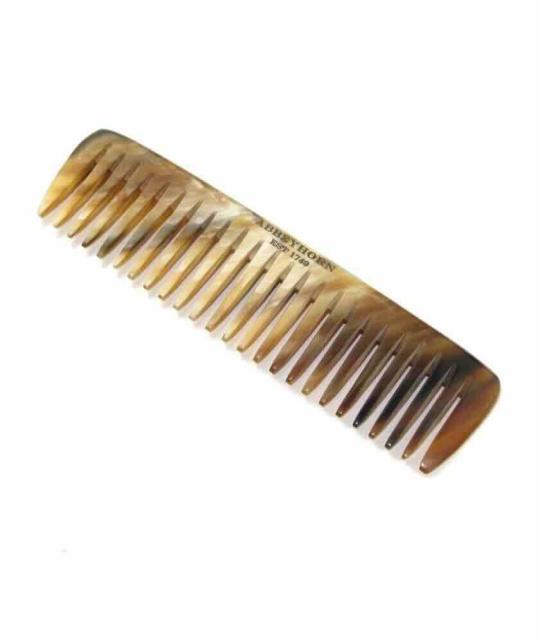 ABBEYHORN Small Horn Pocket Comb - handcrafted in England - single tooth 10,5 cm, hair and beard
