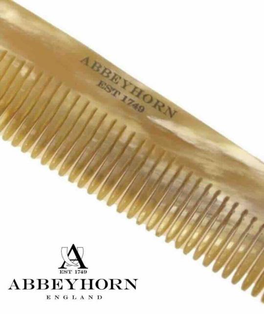 ABBEYHORN Horn Comb single tooth (15 cm) Pocket - handcrafted in England, premium gift, unique luxury gift - l'Officina Paris