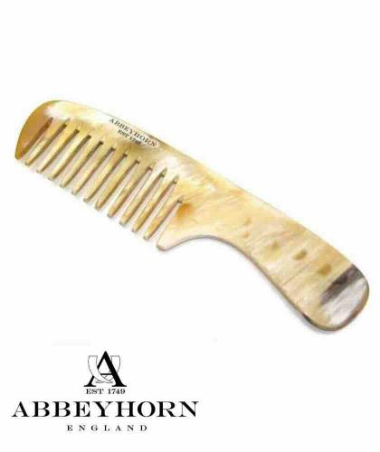 ABBEYHORN Horn Comb wide single tooth with handle (19 cm)