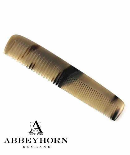 Peigne en corne Abbeyhorn à double denture fait main en Angleterre cheveux homme femme