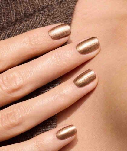 Bronzé, copper-brown shimmering nail polish GREEN™ Manucurist – shiny nails