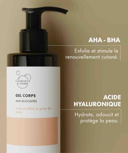 Glättendes Körpergel Clémence & Vivien – AHA & BHA Peeling, Hyaluronsäure, Naturkosmetik