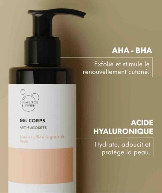 Glättendes Körpergel Clémence & Vivien – AHA & BHA Peeling, Hyaluronsäure, Naturkosmetik