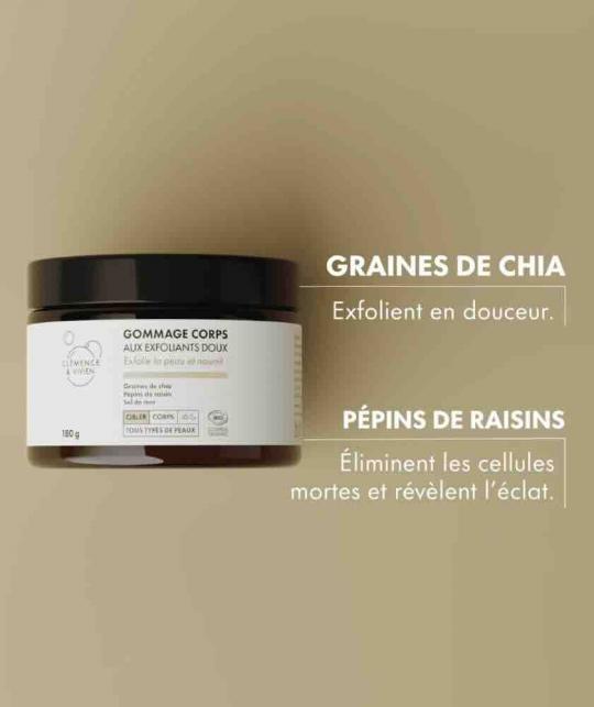 Clémence & Vivien exfoliating body scrub – 100% natural ingredients