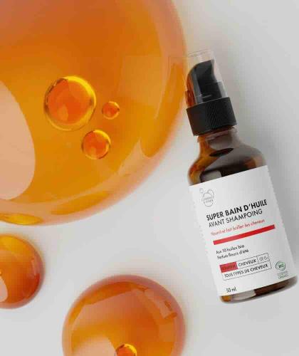 Clémence & Vivien super oil pre-shampoo treatment glass pump bottle nourishing oil for dry damaged hair