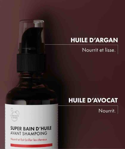 Natural ingredients of Clémence & Vivien Super Hair Oil – repairing argan and avocado oils