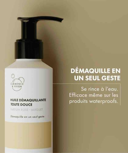 Huile Démaquillante Clémence & Vivien Rose Muguet Toute Douce - démaquille en un seul geste
