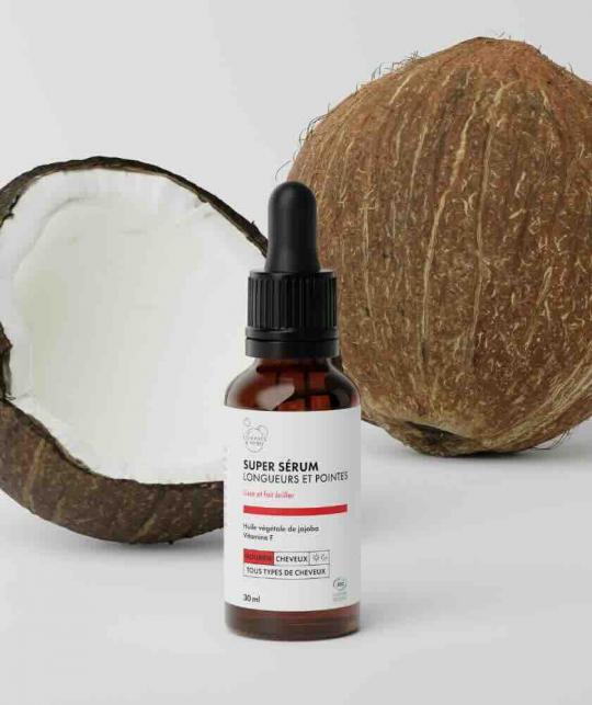 Natural Hair Serum Length & Ends organic certified hair oil Clémence & Vivien natural cosmetics France