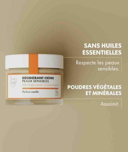 Déodorant peau sensible Vanille Clémence & Vivien, sans huiles essentielles