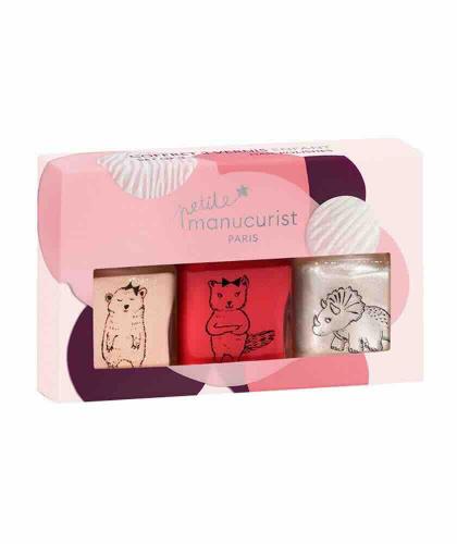 Petite Manucurist Trio JOY KIKI PÉNÉLOPE kids nail polish set non-toxic Made in France