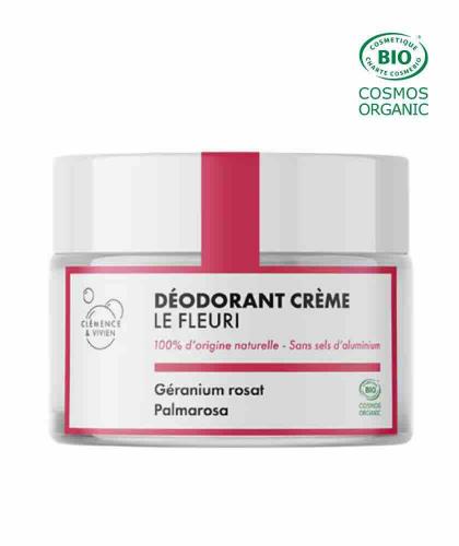 Natürliches Creme-Deodorant Le Fleuri von Clémence & Vivien im Tiegel, frischer Blumenduft