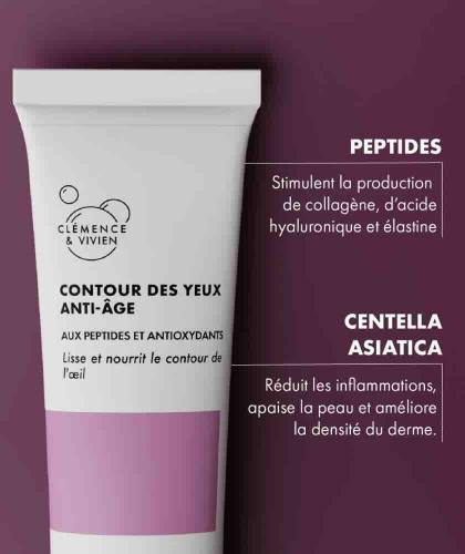 Anti-Aging Augencreme Peptide Centella Asiatica Clémence & Vivien – natürliche Hautpflege gegen Falten