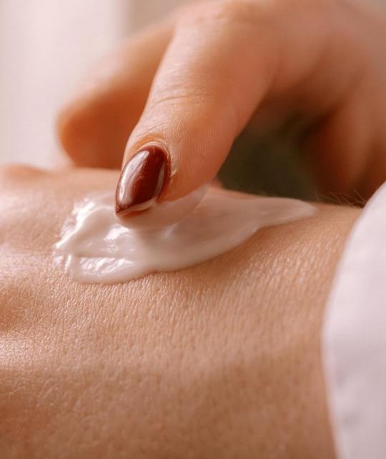 Féret Parfumeur honey and shea butter hand and foot cream – silky cream texture on the back of the hand