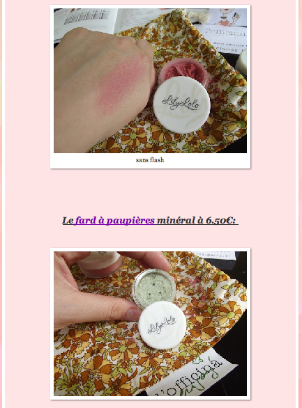 Lily Lolo fard à paupières Green Opal maquillage minéral l'Officina 