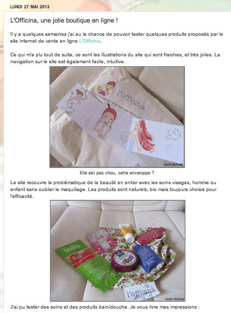 L'Officina, une jolie boutique en ligne! par AppleMakeup
