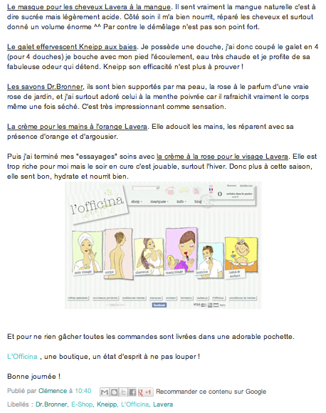 L'Officina, une jolie boutique en ligne! par AppleMakeup