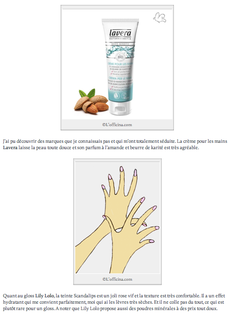 Découverte Beauté: L'Officina - par Fanny du blog Petites Confidences (entre amis)