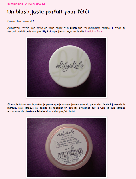 L'Officina - Blush Minéral Cherryblossom Lily Lolo