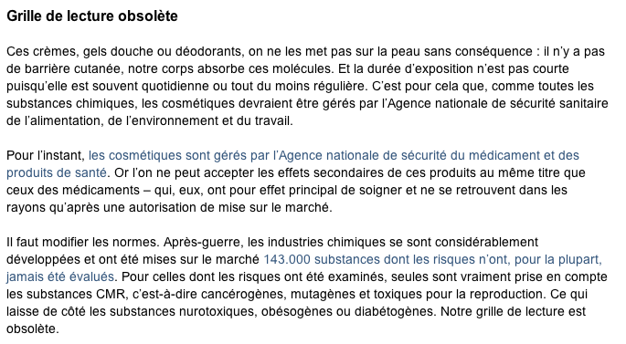 Le Nouvel Observateur: "Les dentifrices et gels douche sont des produits chimiques : comment écarter le danger" Le Nouvel Observateur: "Les dentifrices et gels douche sont des produits chimiques : comment écarter le danger"