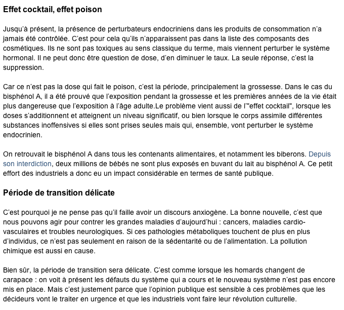 Le Nouvel Observateur: "Les dentifrices et gels douche sont des produits chimiques : comment écarter le danger" Le Nouvel Observateur: "Les dentifrices et gels douche sont des produits chimiques : comment écarter le danger"
