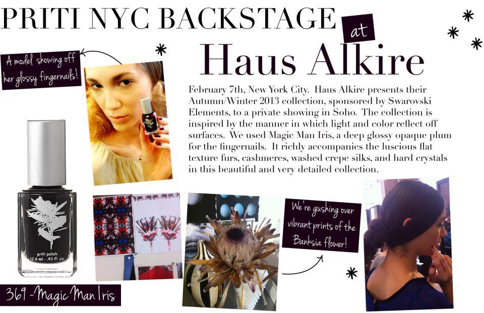 Lire la suite à propos de l’article Priti NYC Backstage  at Haus Alkire – Vernis non-toxique « Magic Man Iris »