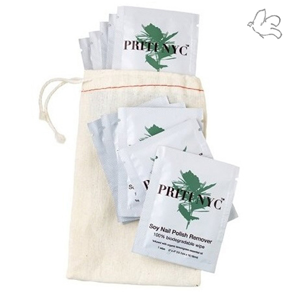Priti NYC - Dissolvant organique au Soja Lemongrass - 10 lingettes