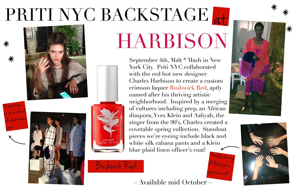 Les vernis Priti NYC à la New York Fashion Week SS14 - défilé Harbison