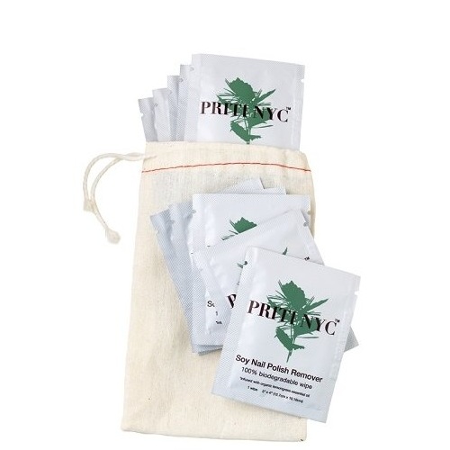 Priti NYC - Dissolvant organique au Soja Lemongrass - 10 lingettes  