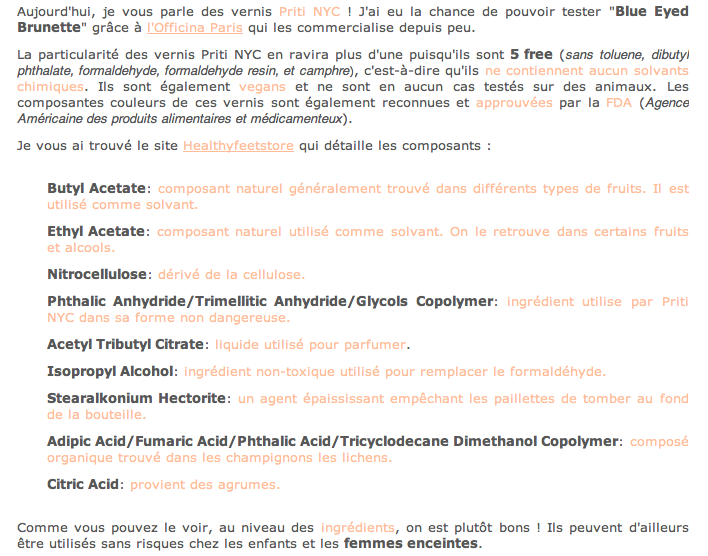 Priti NYC et ses vernis non toxiques - une revue par le blog CherryBlossom