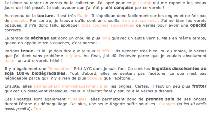 Priti NYC et ses vernis non toxiques - une revue par le blog CherryBlossom