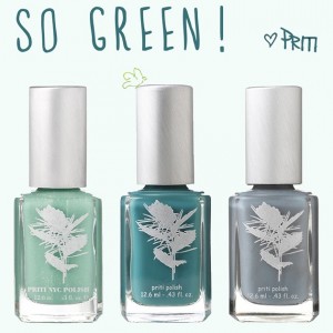 Lire la suite à propos de l’article Couleurs de rentrée… So green! Vernis non-toxiques PRITI NYC