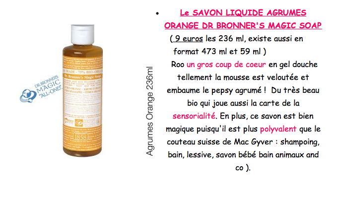L'e-shop L'OFFICINA, que du beau, du bio et du bon ! A l'Officina je vous recommande Le SAVON LIQUIDE AGRUMES ORANGE DR BRONNER'S MAGIC SOAP... par le Blog Beauté by Kirzy