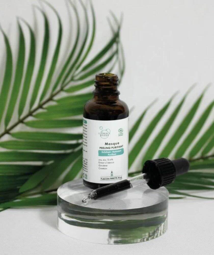 Masque Peeling Purifiant bio CLÉMENCE & VIVIEN peau grasse acnéique