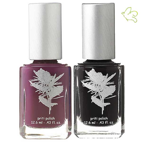 Priti NYC vernis à ongles non-toxiques Black Prince Orchid & Magic Man Iris